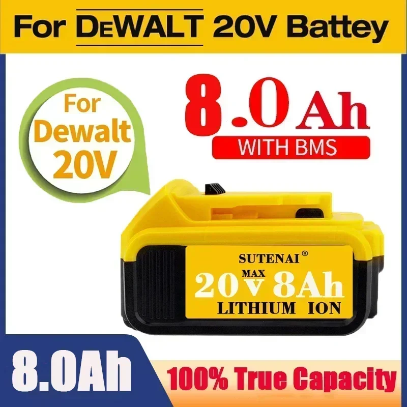 

Batería herramientas DCB200 20V y 2023 mAh, cargador para Dewalt 18V, DCB184, DCB200, DCB182, DCB180, DCB181, DCB182,