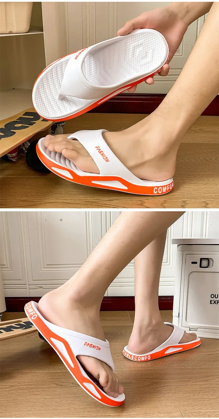 Hochwertige Marken-Flip-Flops für Herren, Sommer-Strand-Flip-Flops für Herren und Damen, modisch, atmungsaktiv, lässig, Strand-Hausschuhe für Herren, Sommer, Outdoor – Detail 11
