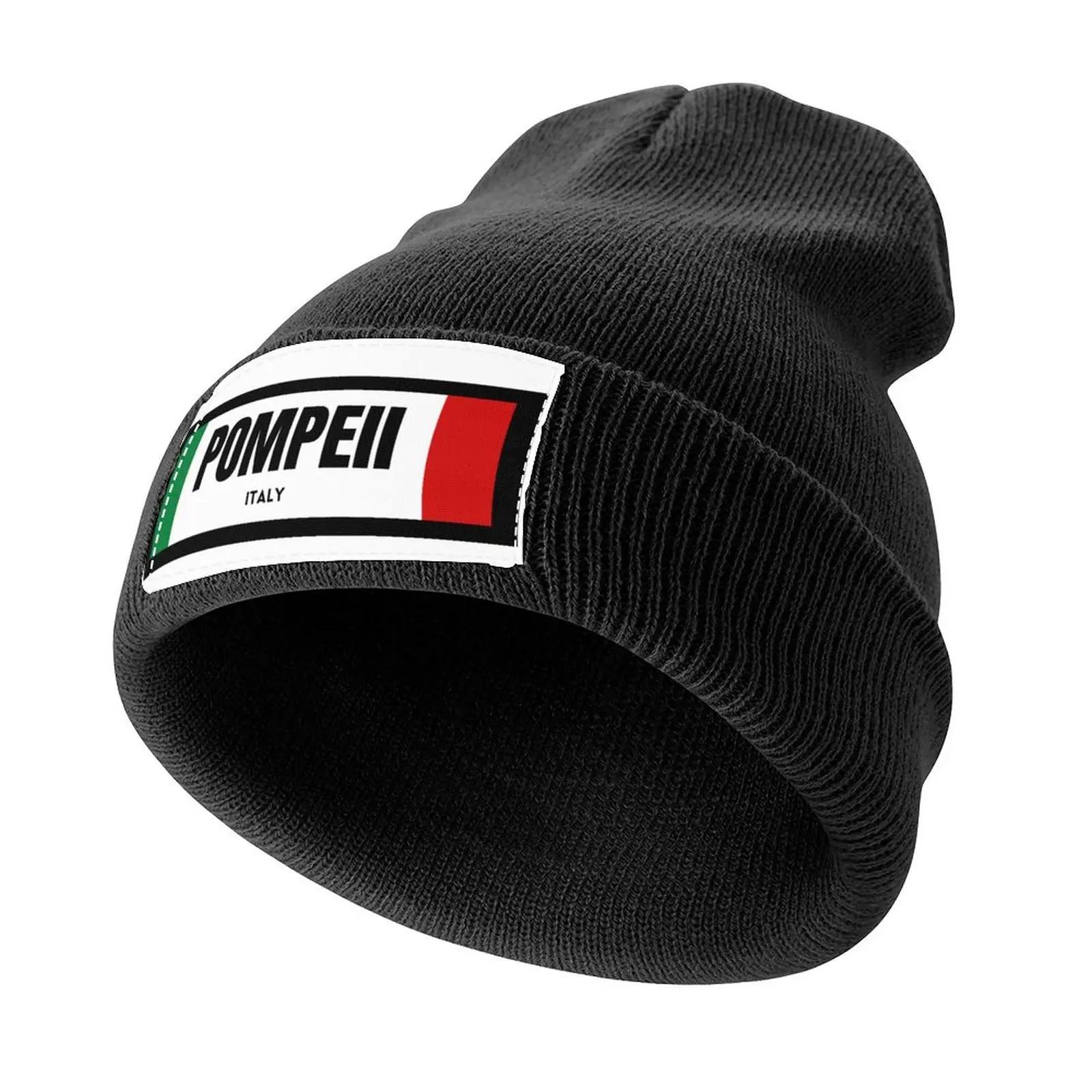 

Pompeii City in Italian Flag Knitted Cap Hood Luxury Man Hat Kids Hat Women's Golf Clothing Men's