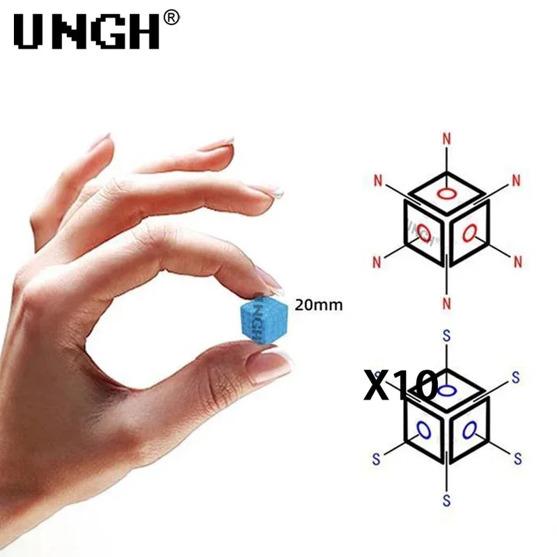 UNGH 50-200PCS Magnetic Block Building Block แม่เหล็กปริศนาของเล่นชุด STEM การก่อสร้าง DIY ของเล่นเพื่อการศึกษาของขวัญ