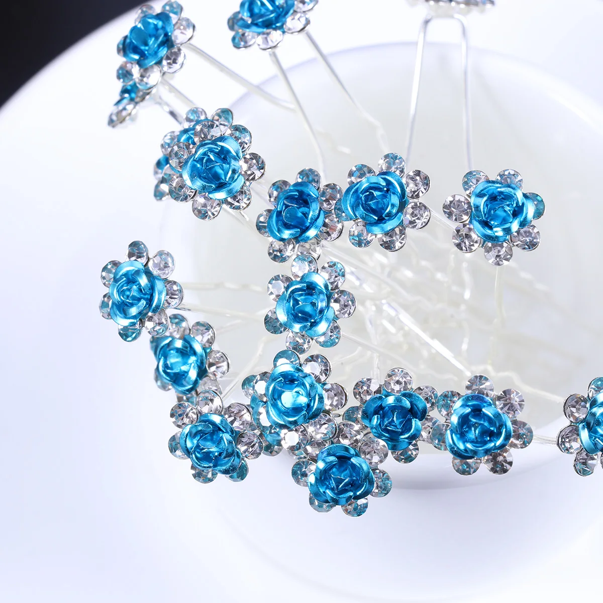 

20pcs Bridal Hairpin Rhinestone Flower Decorative Women Updo Accessories Wedding Hair Chopsticks Styling Tool