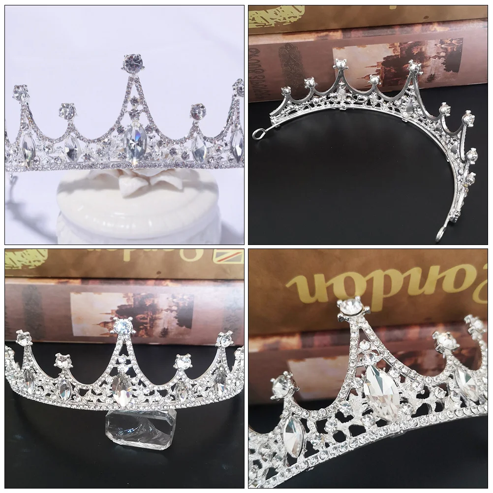 Tocado de boda para novia, corona, diadema de princesa para niños, cintas, corbatas para niños