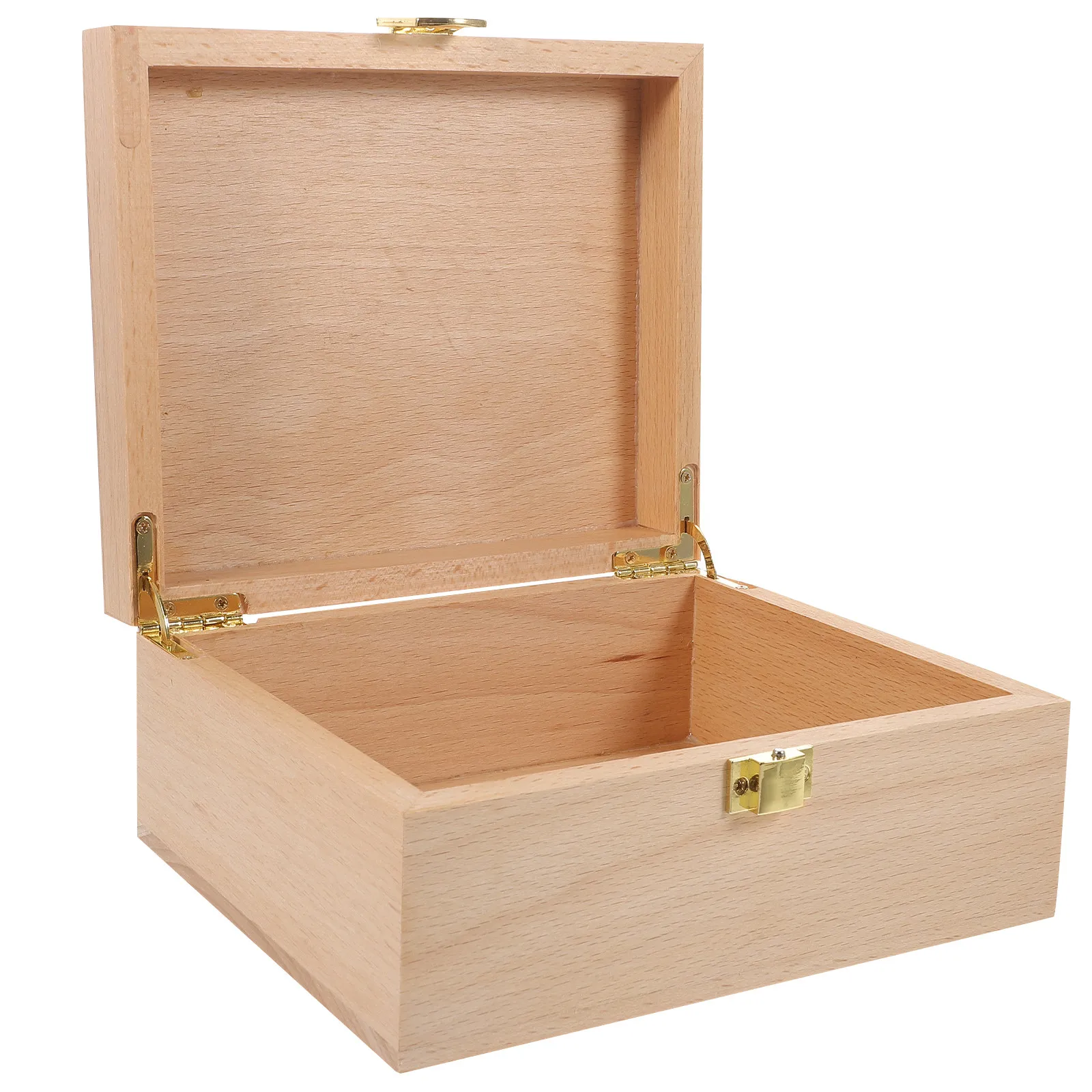 

1Pcs Natural Solid Wood Jewelry Case Smooth Hand Finished Wooden Packing Box for Gifts Parties Weddings Birthdays Cigar Storage