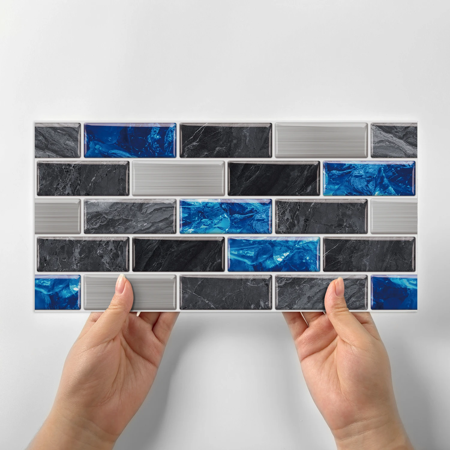 

Marble Peel and Stick Wall Tiles, Waterproof Self-Adhesive Backsplash for Kitchen Bathroom DIY Decor