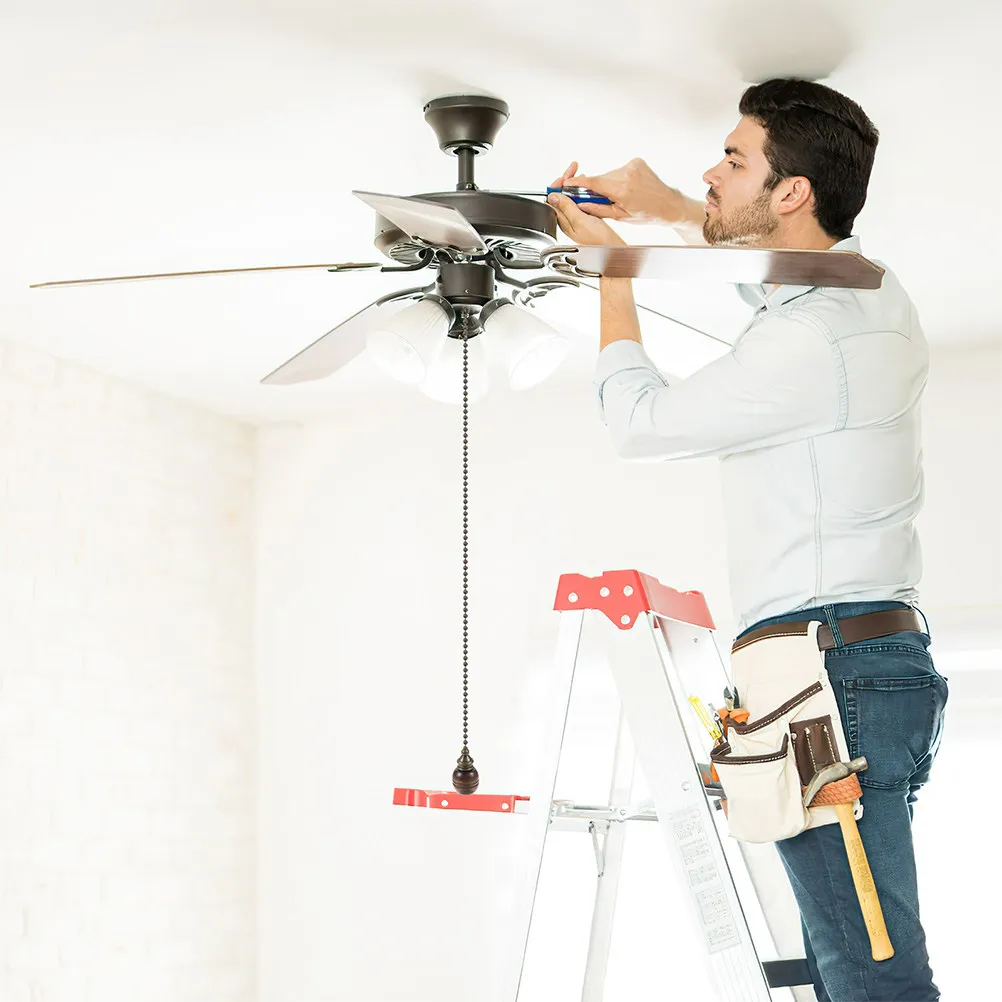 

2 шт. Декоративные цепочки-удлинители с бусинами для потолочных вентиляторов, светильников, настенных ламп, прикроватных светильников, светильников для ванной комнаты