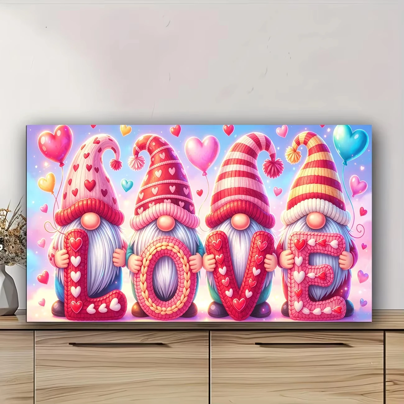 5D DIY Diamond Painting LOVE Christmas Gnome Balloon Full Drill Diamond Embroidery Art Mosaic Cross Stitch Home Wall Decor Gift