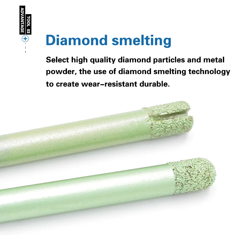 CNC Vaccum Brazed Diamond Engraving Bits Router Bits Cylinder V Sharp End Mill Marble Granite Natural Stone 2pcs/lot