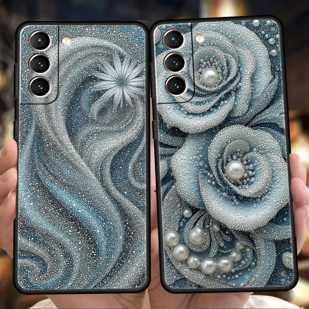 Sparkling Roses Phone Case for Samsung Galaxy S26 S25 S24 S23 S22 S20 Ultra S25Edge S25 S24 S23 S21 FE Plus Cover Capas Present