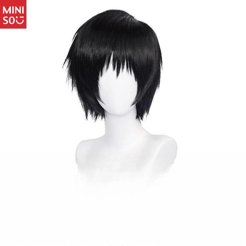 Miniso Jujutsu Lijn Toji Fushiguro cosplay pruik, stekelig zwart haar voor Zenin Family Sorcerer Look