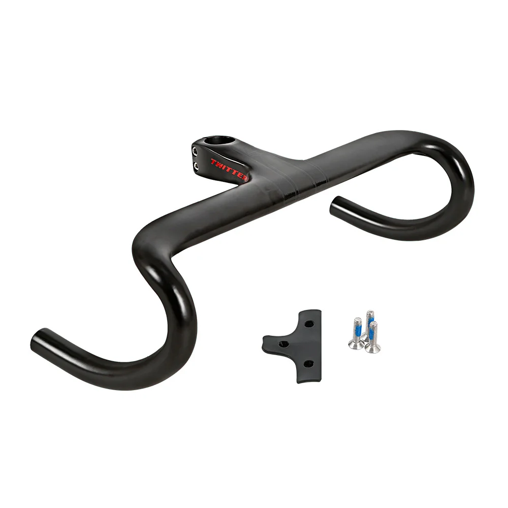 Integrated Carbon Handlebar&Stem For 700C Road Bike 400 /420mm*90mm Drop Bar Bicycle Handlebar
