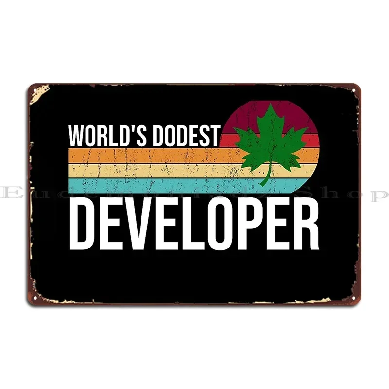 World S Dopest Developer Metal Plaque Custom Pub Bar Classic Wall Decor Tin Sign Poster