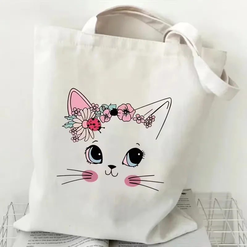 

1pc Cute Cat Collage Tote Bag -Gift for Cat Lovers, Birthdays Bag for Daily Shopping, Commute, Travel, Picnics, and Parties.