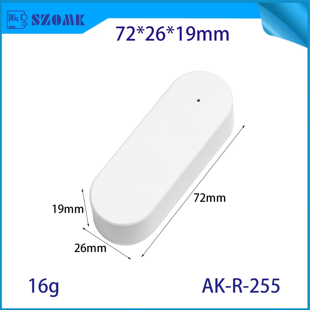 72x26x19mm Temp-Humidity Sensor Case ABS Enclosure with Dual AAA Battery Slot for Greenhouse Monitoring Electronics