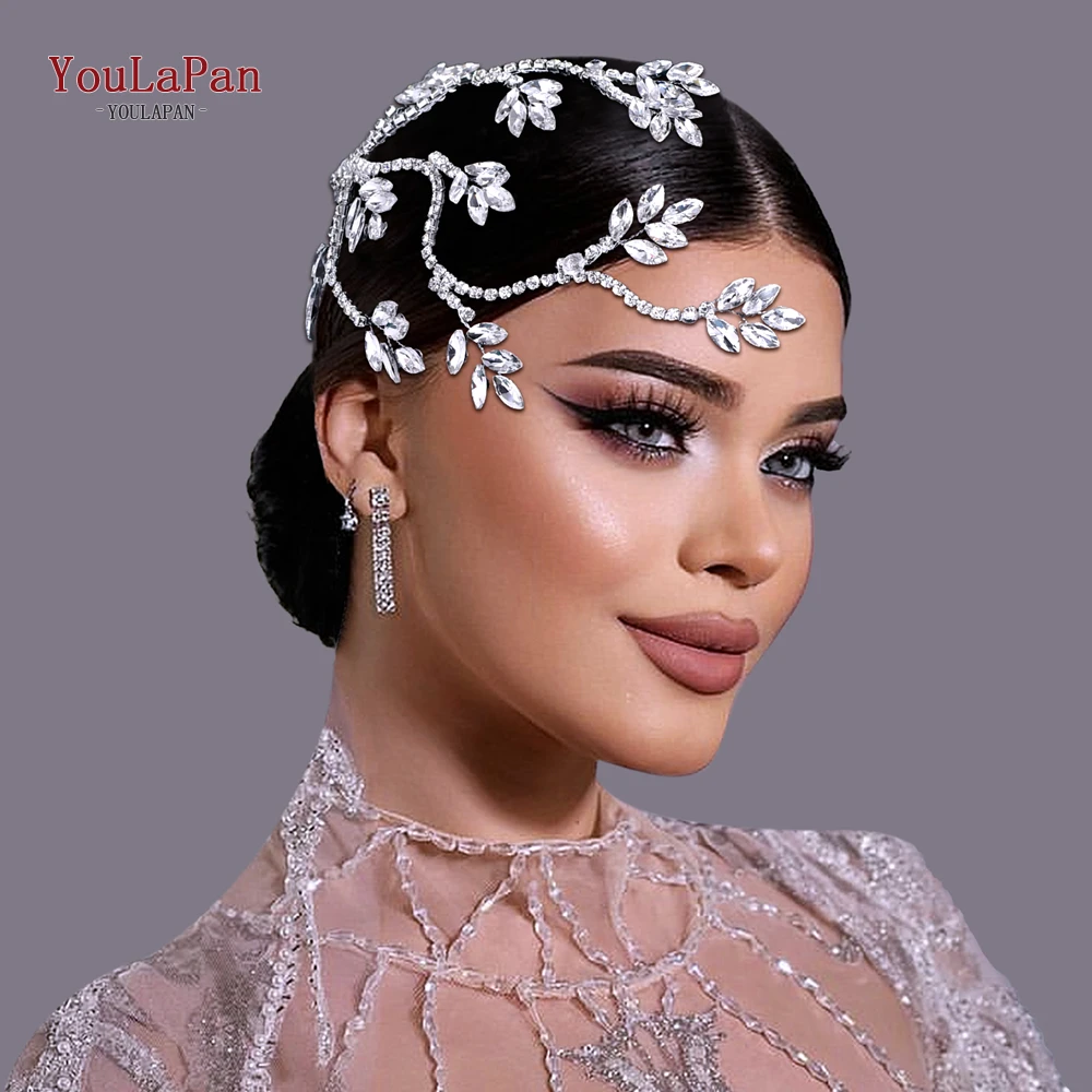 

YouLaPan Fashion Bride Hair Pieces Bling Rhinestone Wedding Headband Hair Accessories Women Banquet Headpieces Tiara HP798