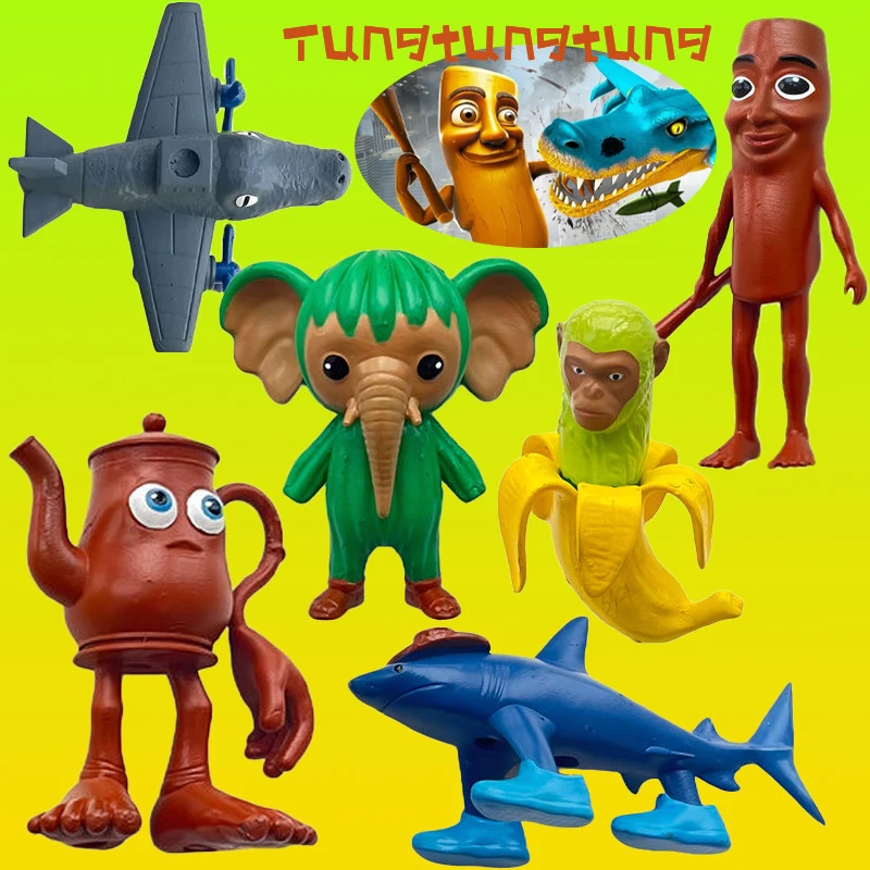 

New Tralalero Tralala Brainrot Italy Brainrot Tungtung Sahur Anime Cartoon Pvc Model Desktop Decoration Ornaments Toy Gifts
