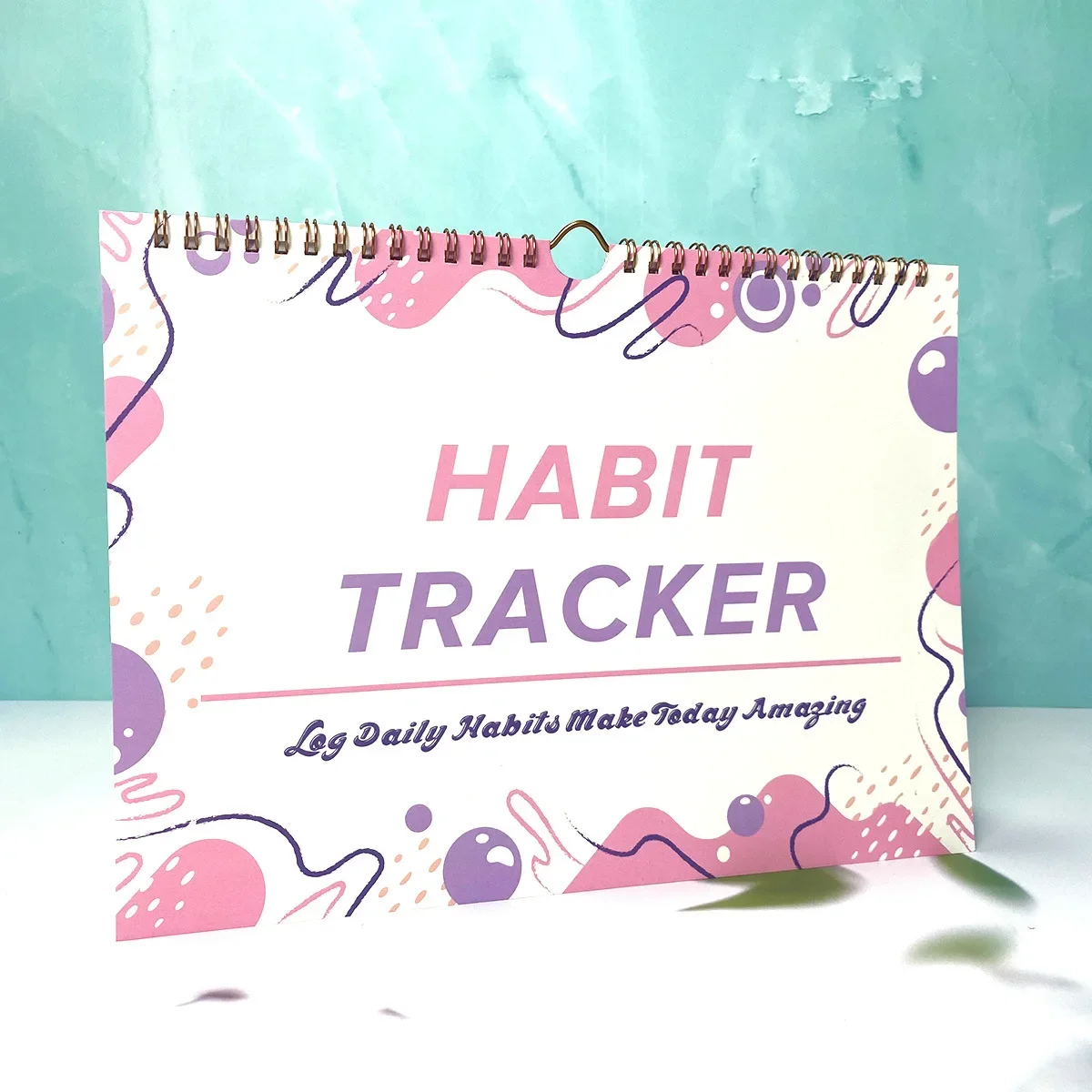 Dateless English Habit Tracker Across Self-disciplined Punch Schedule Record Planner Office Stationery