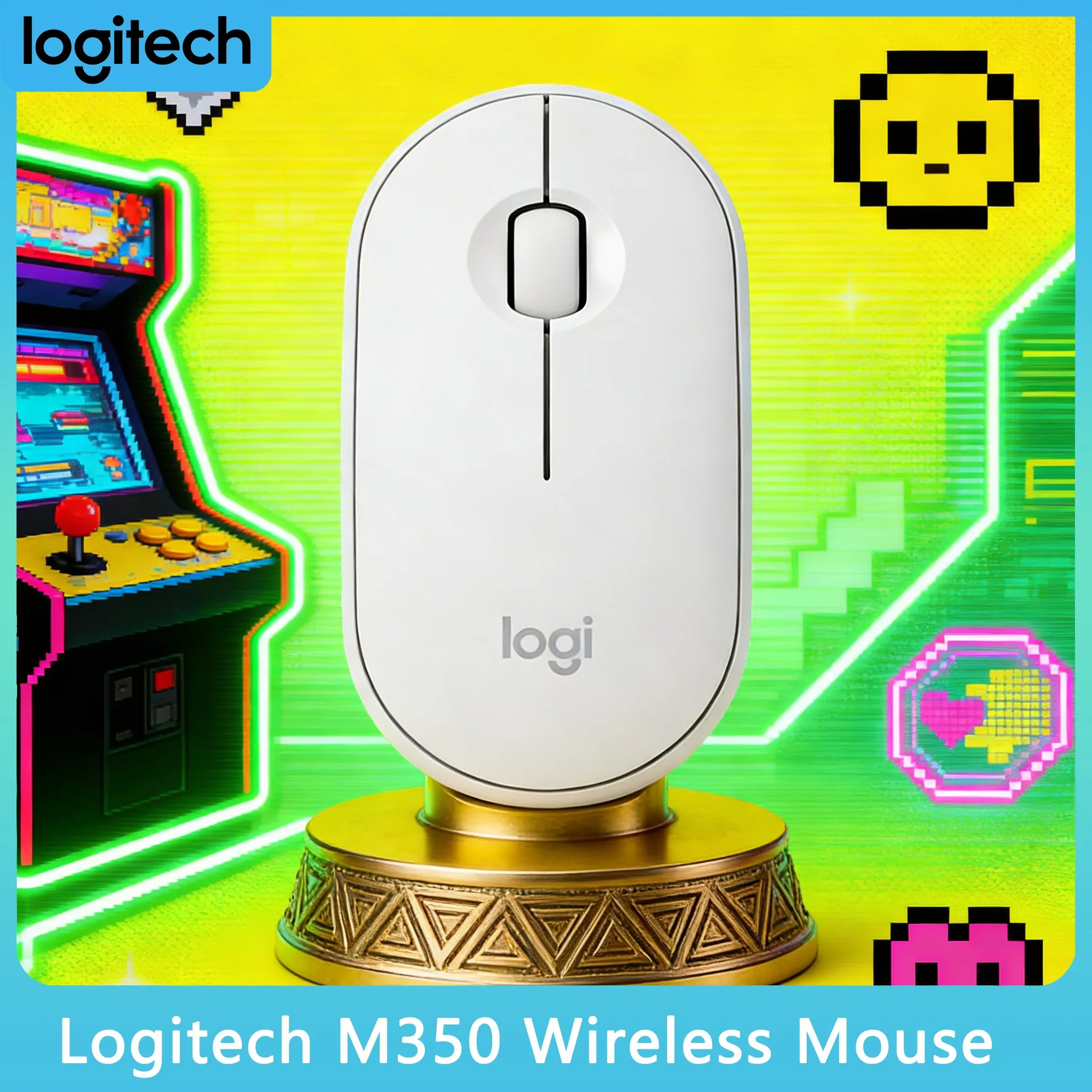 

Мышь Logitech M350 для ежедневного офисного использования, высокая экономичность, Bluetooth 2.4G