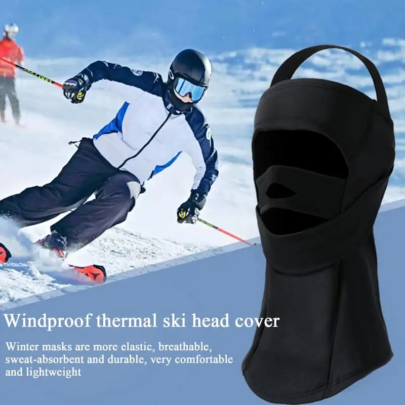 Ski Face Cover Warm Face Cover Warm Winter Neck Warmer Cold Weather Fleece Head Cover UV Protection Ski Accessories For