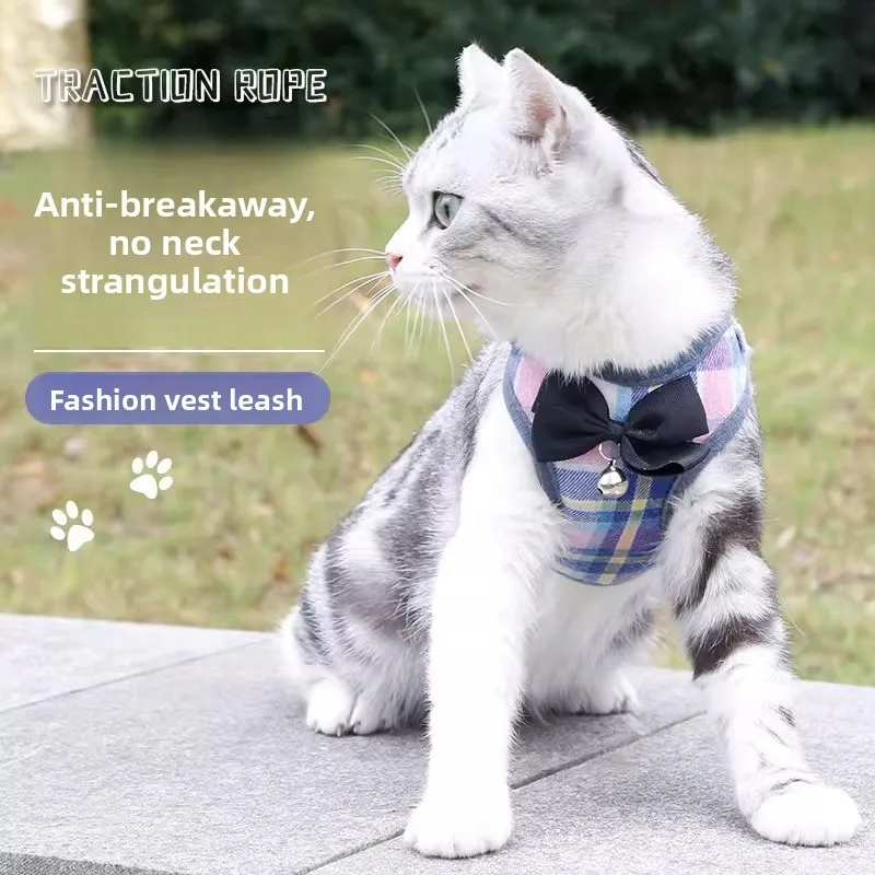 

Pet Shirt Type Harness Breathable Adjustable Chest Harness Outdoor Dog Carrying Supplies Dog Cat Formal Necktie Bow Pet Gift