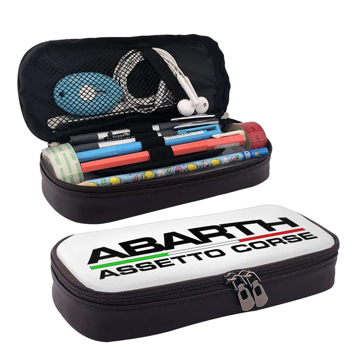 

Abarth C крутой кожаный пенал с принтом для студентов, подарки, коробка для ручек, сумка для карандашей, канцелярские принадлежности, сумка-держатель для ручек