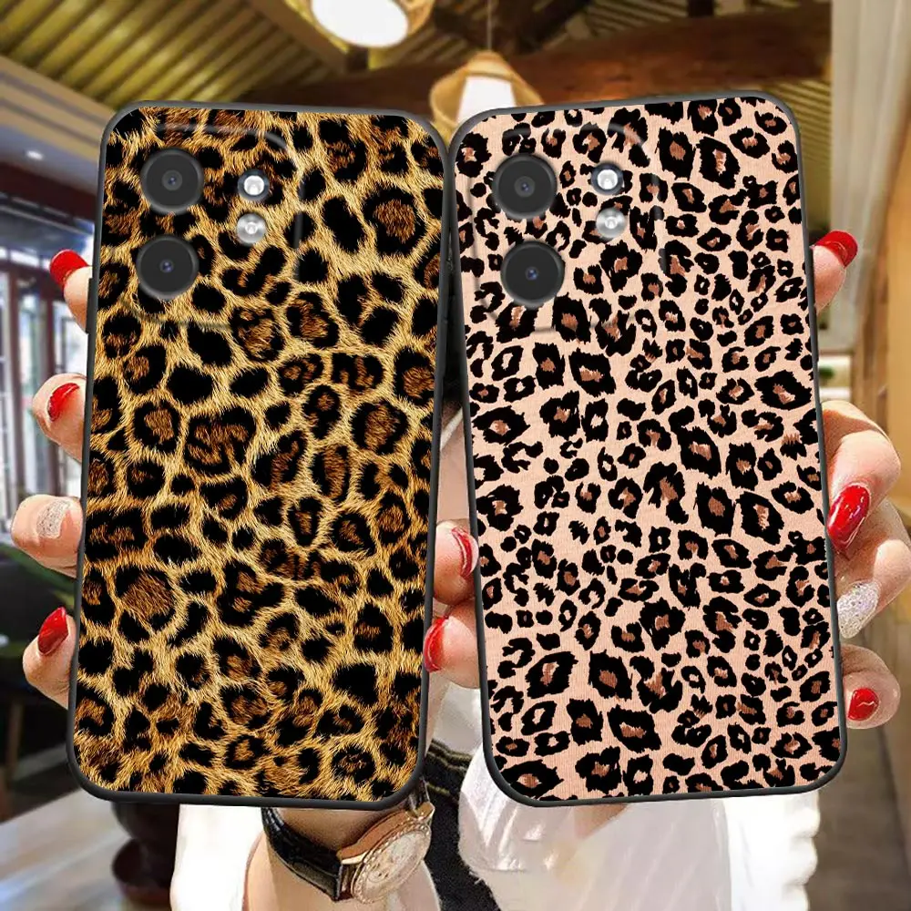 Capa de Telefone para Infinix NOTE 12 GT 20 30 40 50 50X 60 TECNO POVA NEO 2 4 5 6 7 Capa Funda Shell Cover Estampa de Leopardo e Cobra