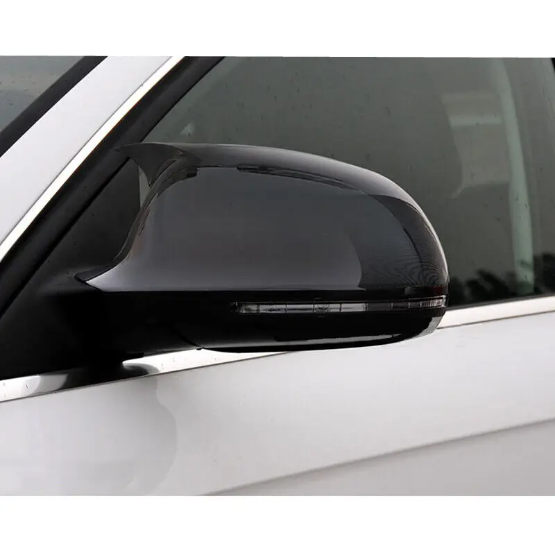 Audi A3 A4 B8 A5 A6L A8L RS6 S8 Q3 Rearview Side Mirror Cover Wing Cap Exterior Door Rear View Case Trim Carbon Fiber Look