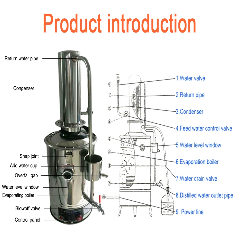 Yazd-20 Stainless Steel Electric Water Distiller machine