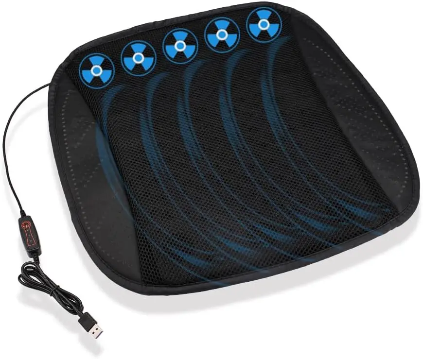 

Use USB Cooling Seat Cushion 3 Speed Ventilation for Car Truck Office Gaming Chair Universal Breathable Pad Summer Essential