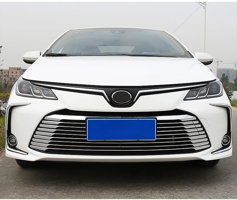 Car cover Bumper engine Stainless Steel Chrome Trims Front Bottom Grid Grill Grille Hoods For Toyota Corolla 2019 2020 2021