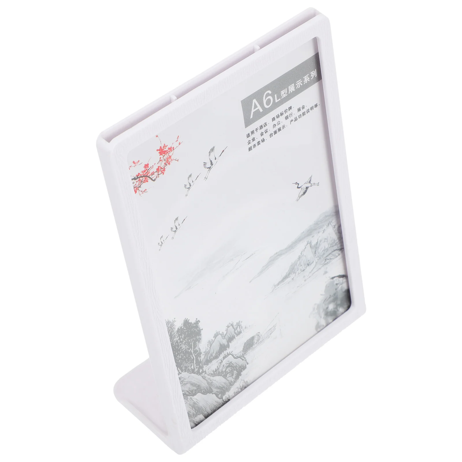 

A4 Menu Display Board Stand for Price Sign Holder Tags Showing Shelves Multifunction Tabletop Supermarket Abs L-shaped
