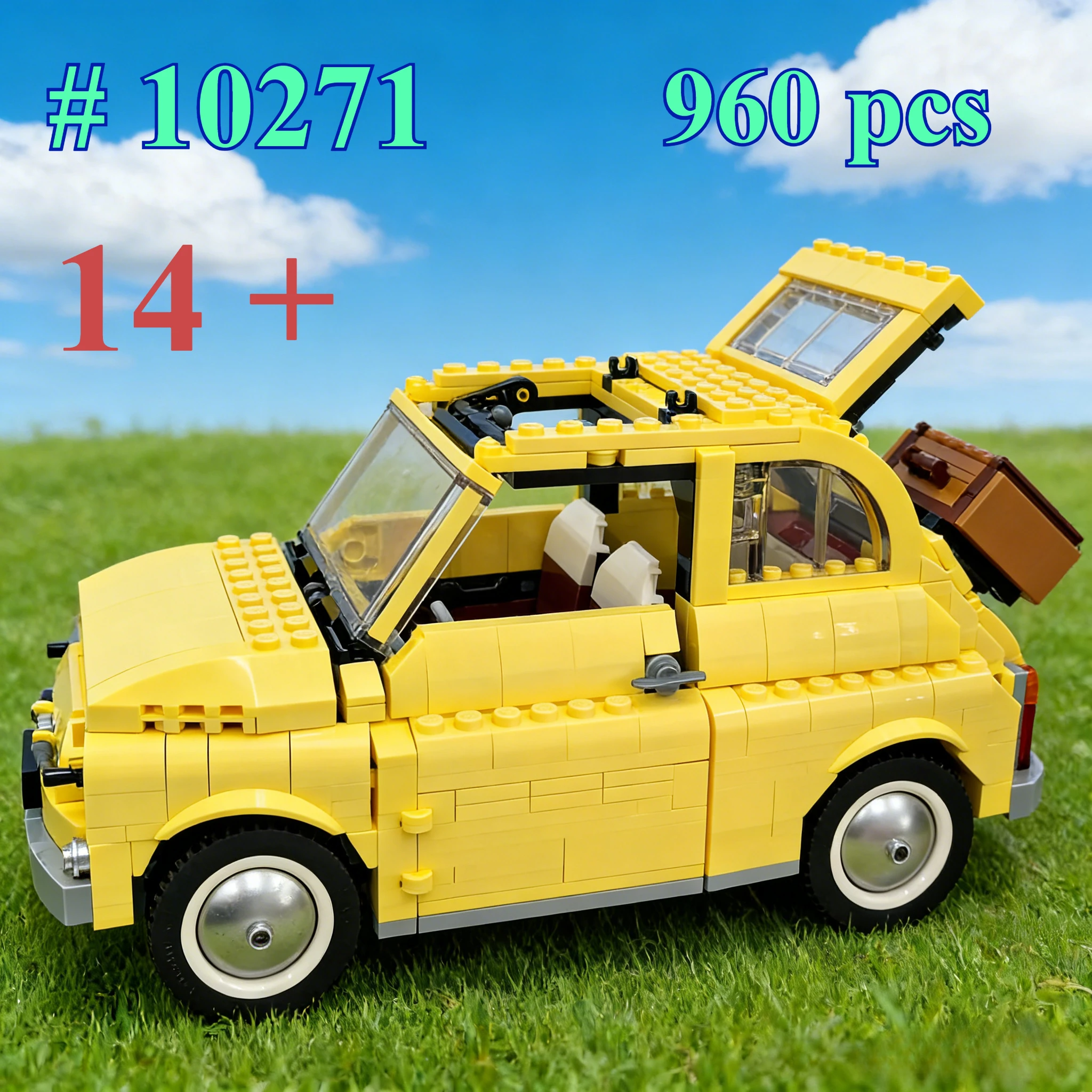 a-yellow-car-with-a-folding-easel-10271-building-blocks-sets-suitable-for-birthday-gifts-compatible-with-legoed-particles，960pcs