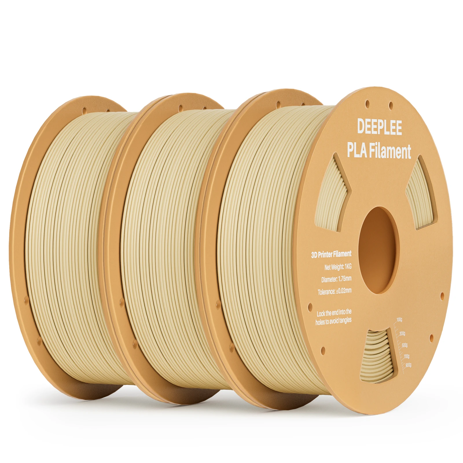 DEEPLEE PLA Filament 1,75mm 4KG, 3D-Drucker Filament Großpackung, Maßgenauigkeit +/- 0,02mm, 4er-Pack 1kg 3D-Druck Filament