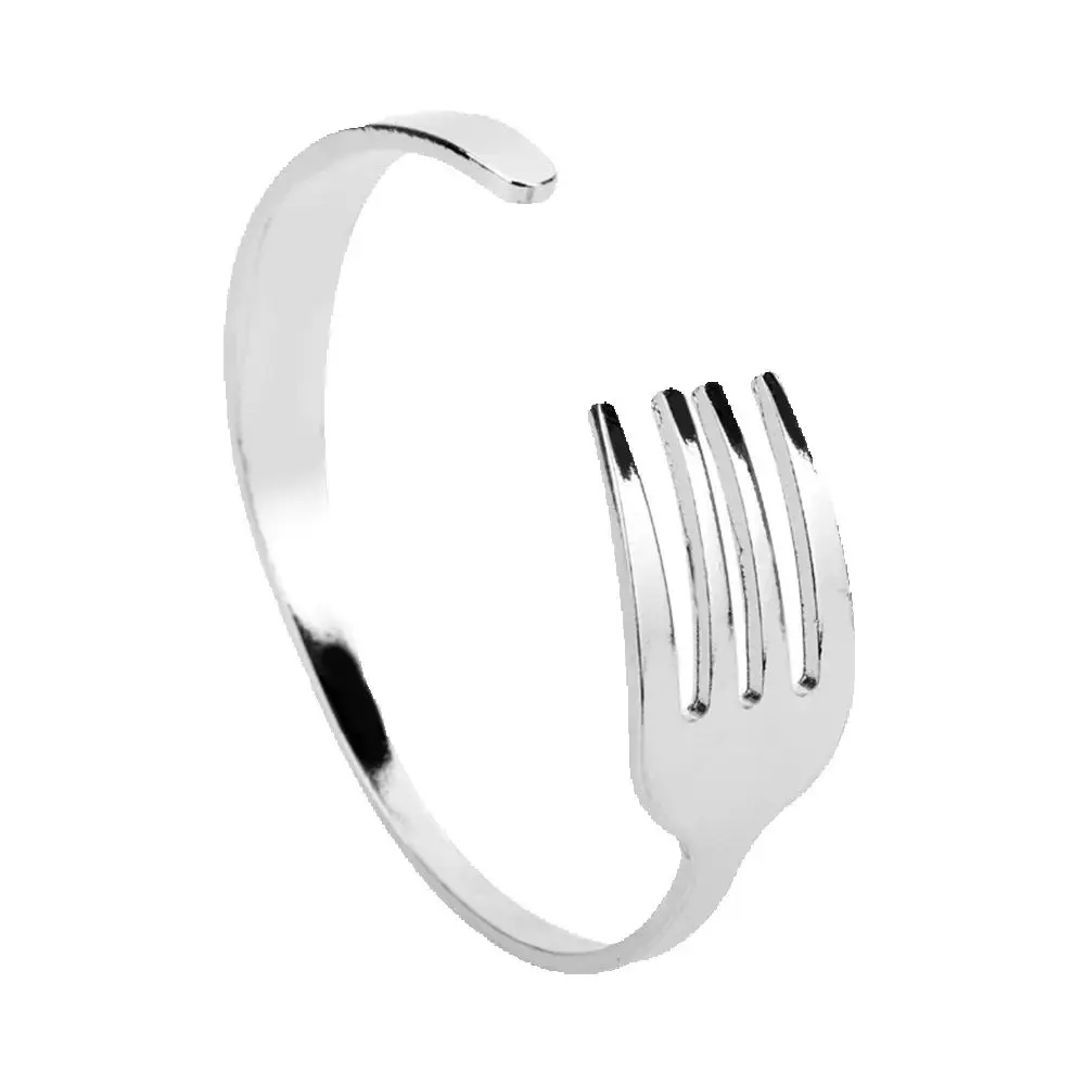 Simple Personality Fashion Cuff Western Knife And Fork Bracelet Trendy Men's Fork Bracelet European American Creative Jewelry