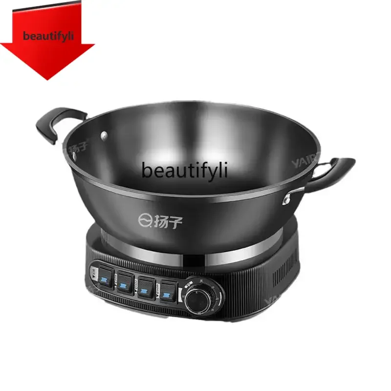 

A61 lt Uncoated Multifunctional Electric Wok Household Electric Heating Pot Cast Iron Electric Pot Steaming and Stewing Integrat