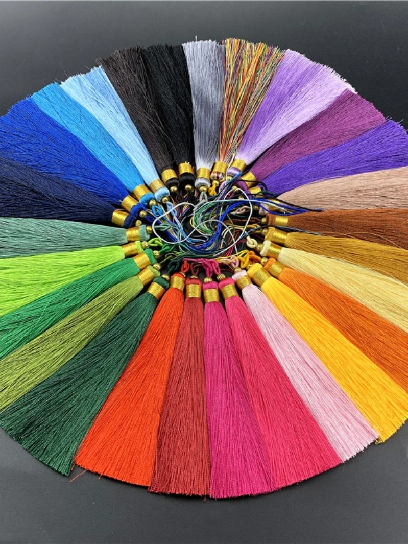 

Handmade DIY Gold Bead Tassel Accories 3cm Knot Fringe Ancient Sle Pendant Car Hanging Tassel Decorations