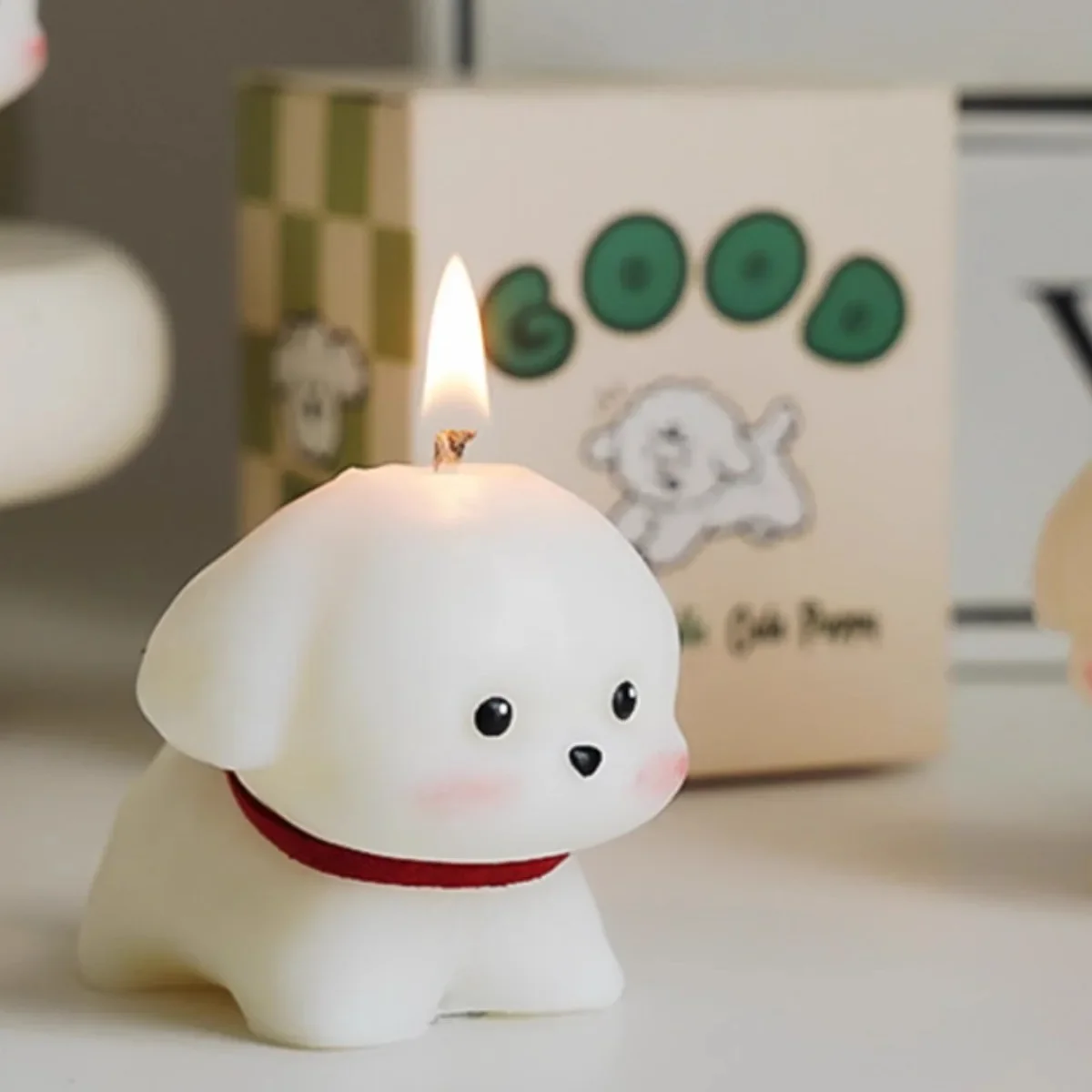 1pc Creative Handmade High-end Simulation of Puppy Shaped Wax Fragrance, Cute Souvenirs, Gifts, Atmosphere, Aromatherapy Candles