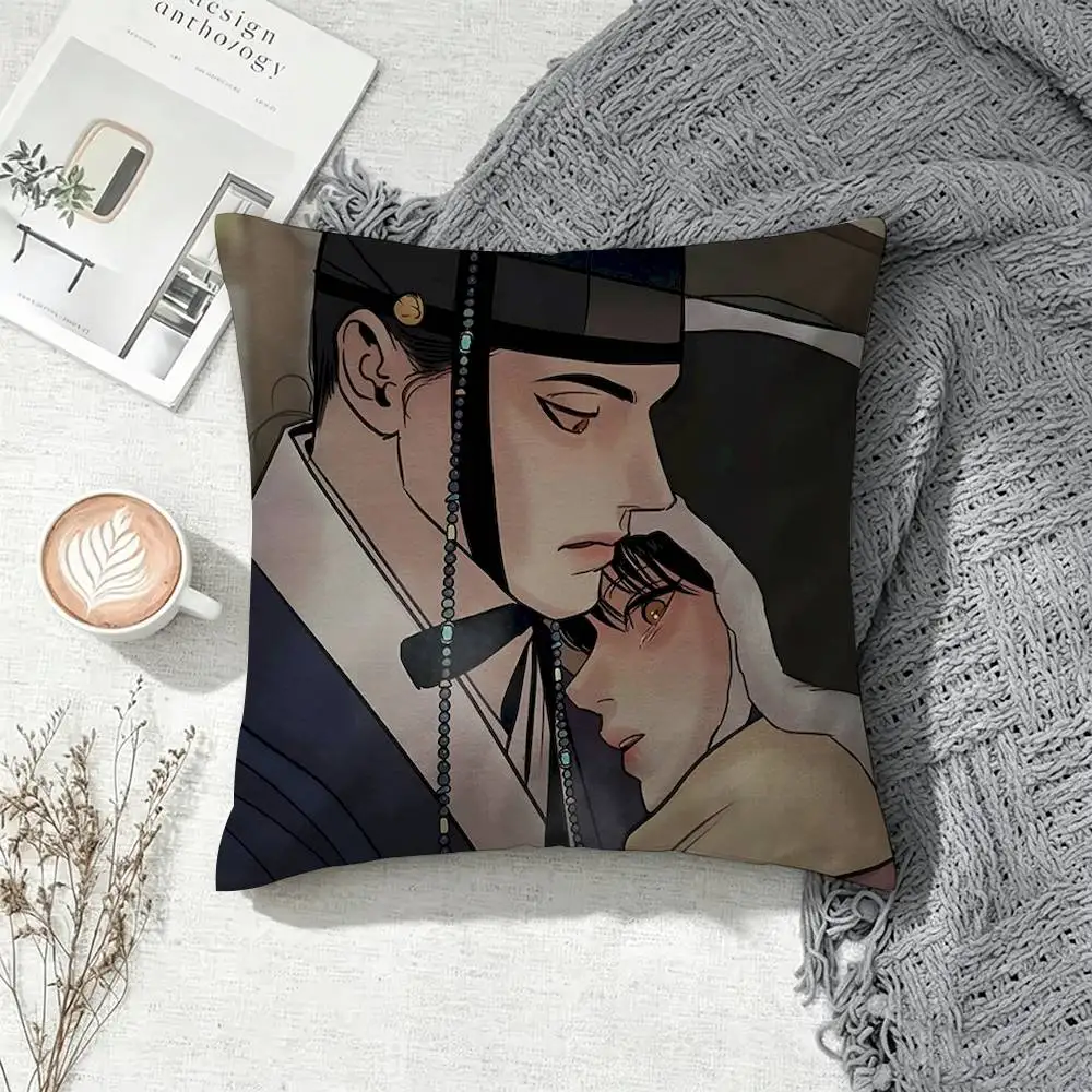 P-Painter of the Night Two Male Characters  Square Double-Sided Printed Pillow Case Sofa Cushion Cover Bedroom Bedside Decor
