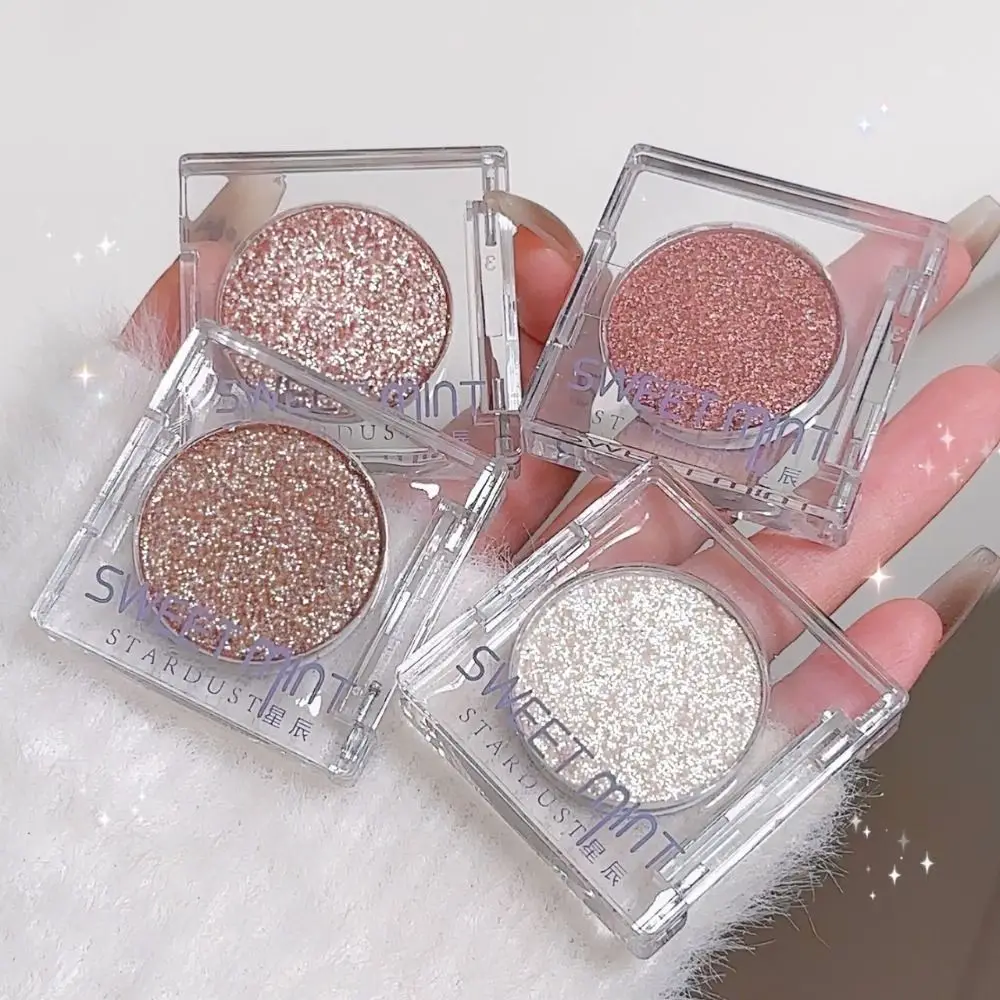 Bling Bling Glitter Super Shining Eyeshadow Pearlescent Shimmer Pink Eyeshadow Long Lasting Eye Brightening Makeup