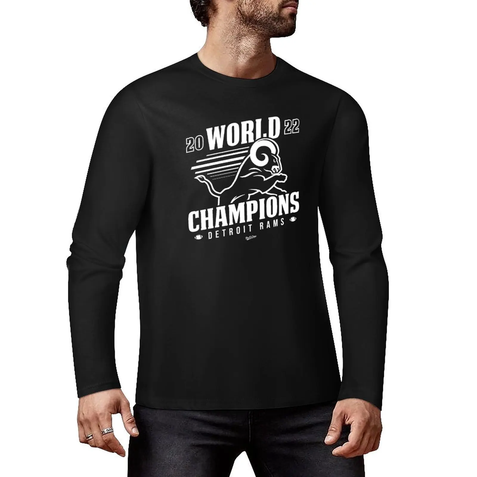 WORLD CHAMPIONS Long T-Shirt T-shirt for a boy kawaii clothes T-shirts for men cotton