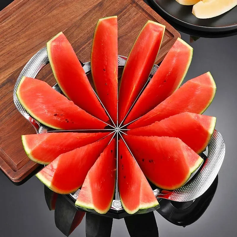 420 Stainless Steel Watermelon Cutter Fruit Divider Peeler Cut Gadget Salad Slicer Cutter Tool Eco-Friendly Kitchen Accessories