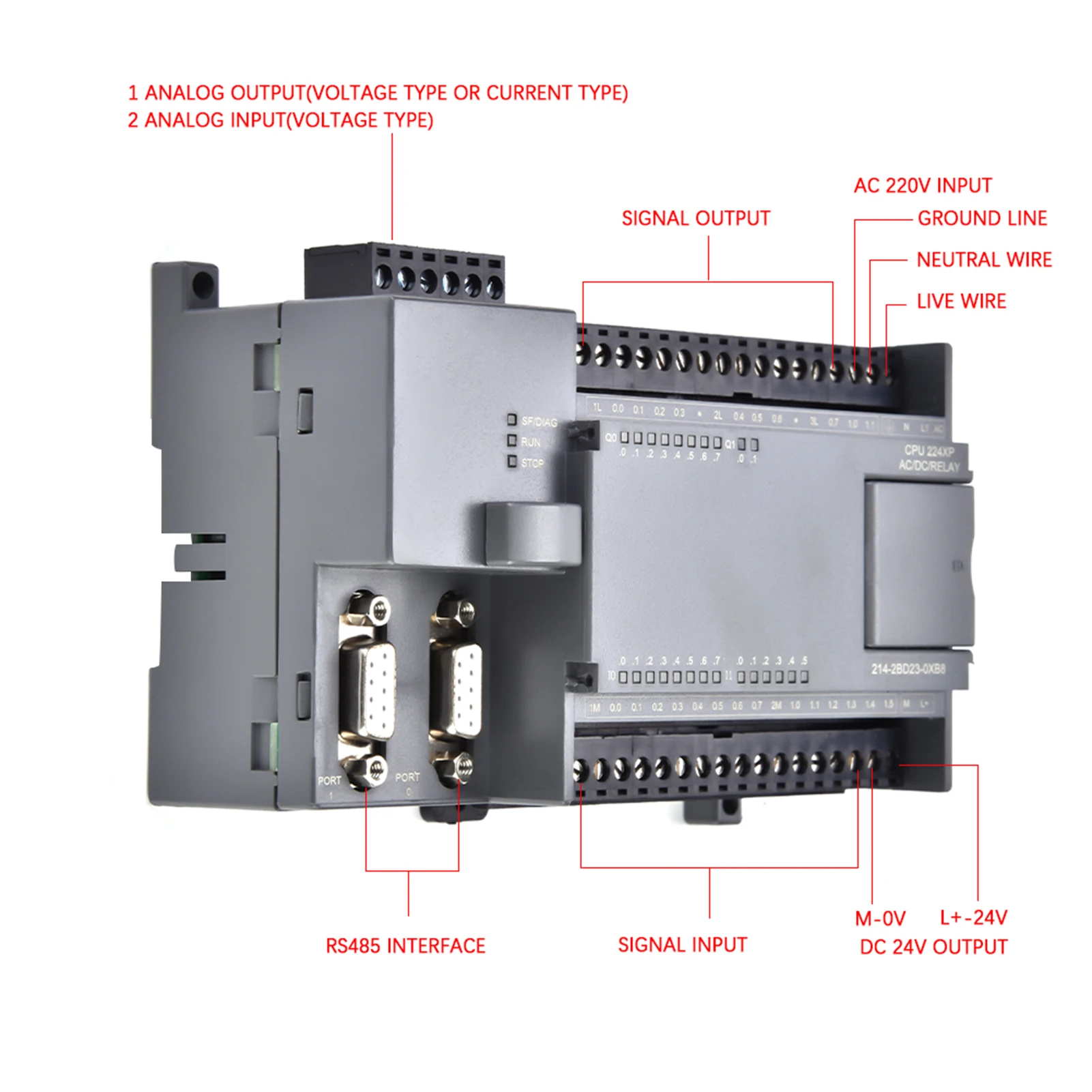 220V PLC S7-200 CPU224XP Output RELAY Pengendali Logika Yang Dapat Diprogram PLC Pengendali Yang Dapat Diprogram Pengendali Logika Yang Dapat Diprogram