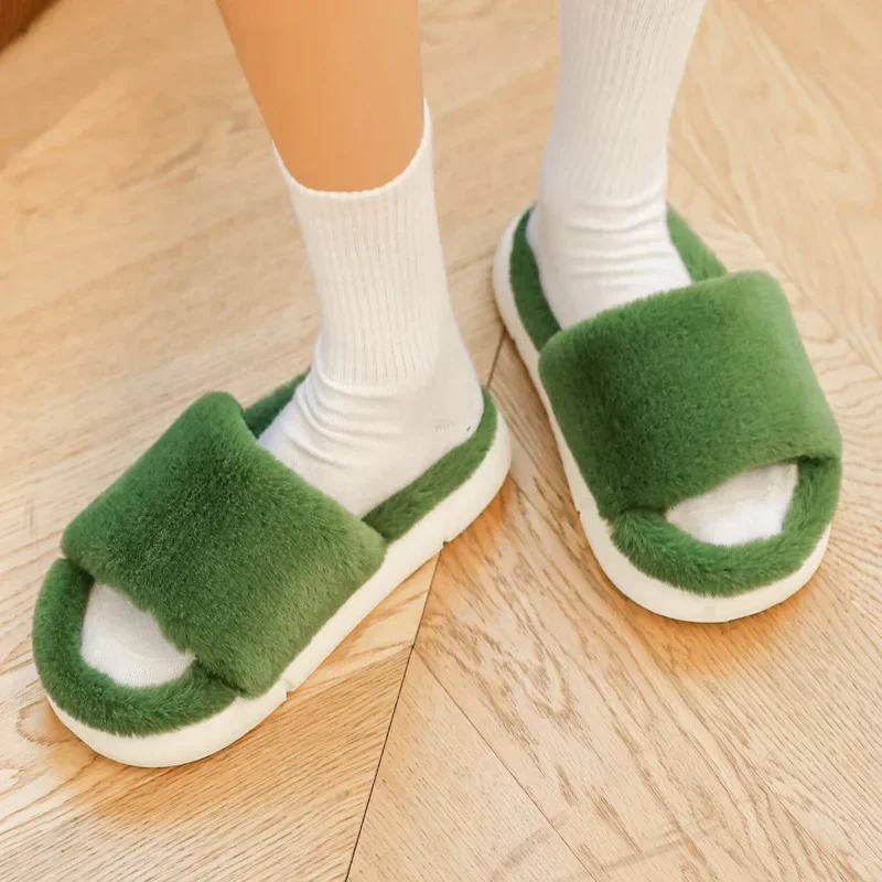 شبشب منزل سحابة المرأة الوجه يتخبط شتاء دافئ أفخم داخلي أحذية المنزل عادية شقة مضحك غامض الإناث الشرائح غرفة المعيشة #3