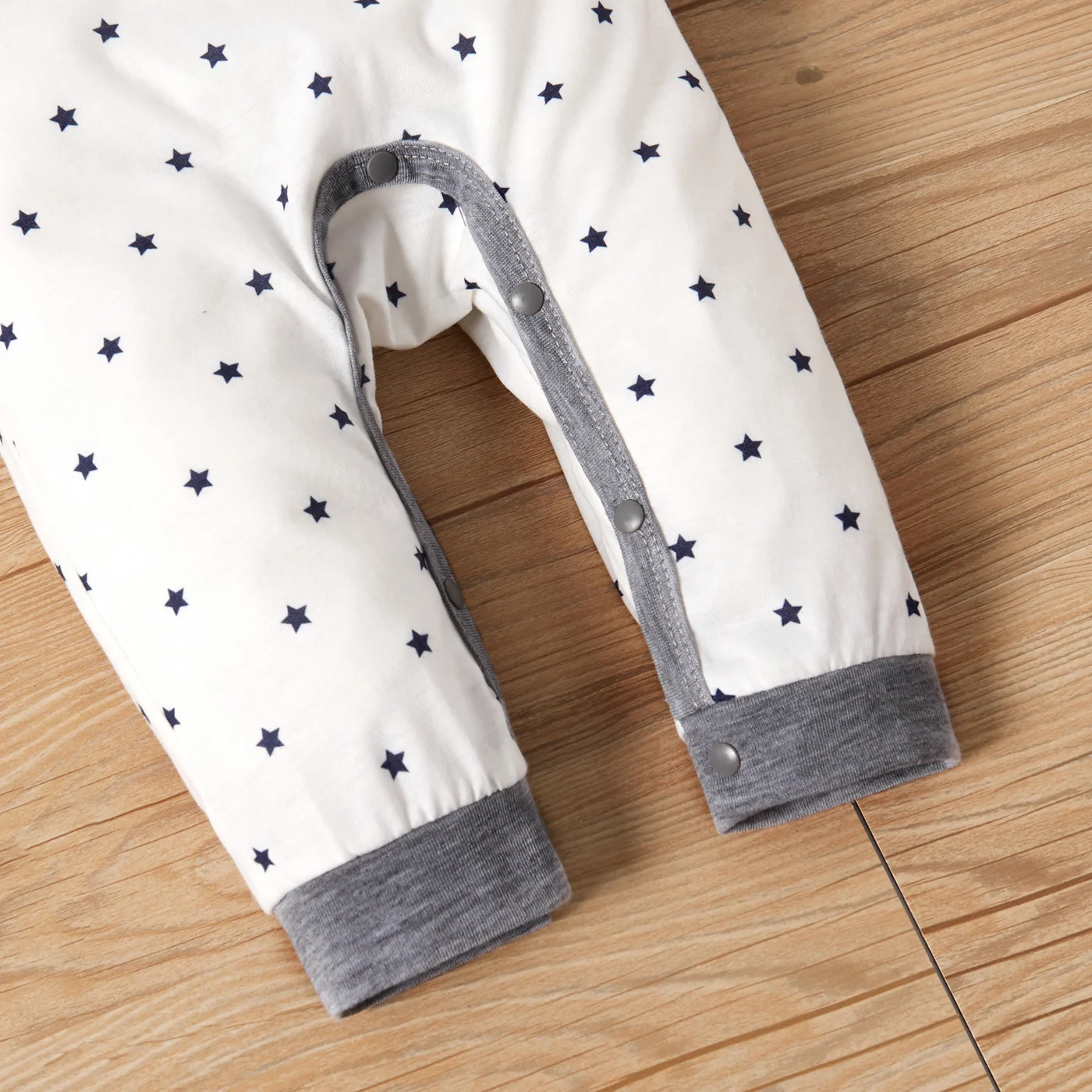 PatPat Baby Boy All Over Striped/Star Print Long-sleeve Jumpsuit Perfect for Outings and Daily Wear  Soft and Comfortable