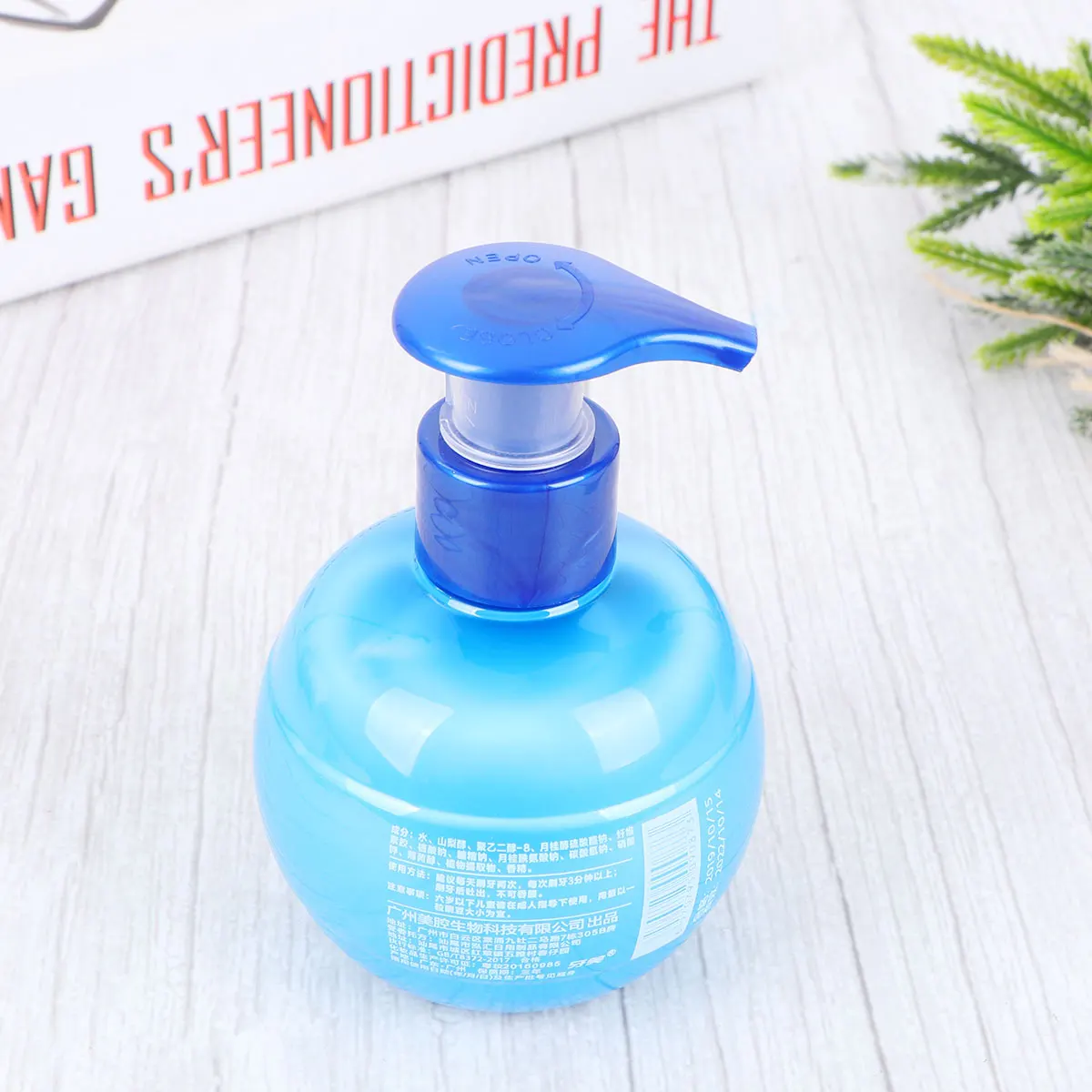 

2 Bottles Press Toothpaste Natural Fruity Flavor Brighten Soda Baking Blueberry Dental Care Teeth Whitening Foam Remove Stains