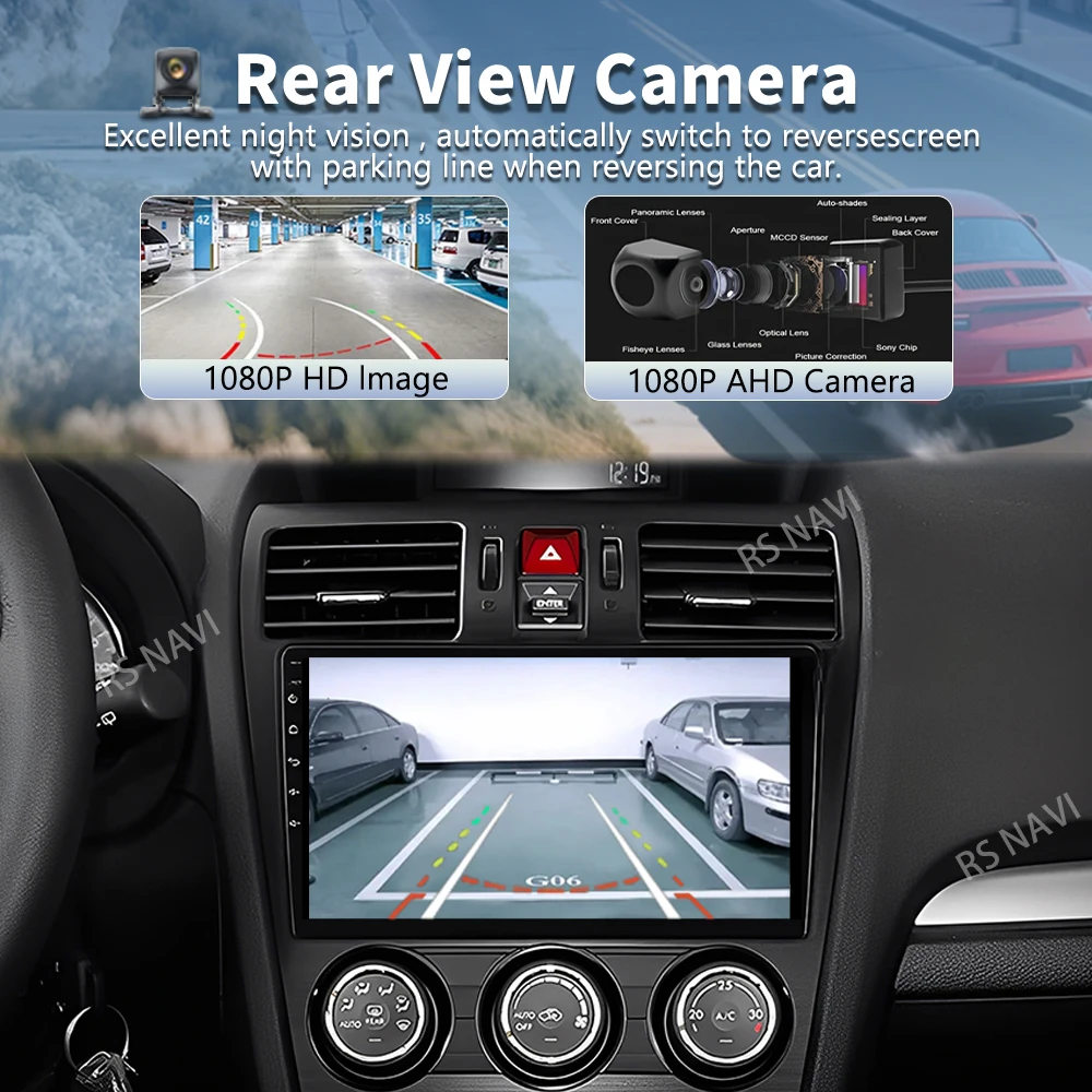 Android 16 Carplay Car Radio For Subaru WRX Forester 4 SJ 2016 2017 2018 - 2022 Navigation GPS Multimedia Player wifi+4G BT DSP