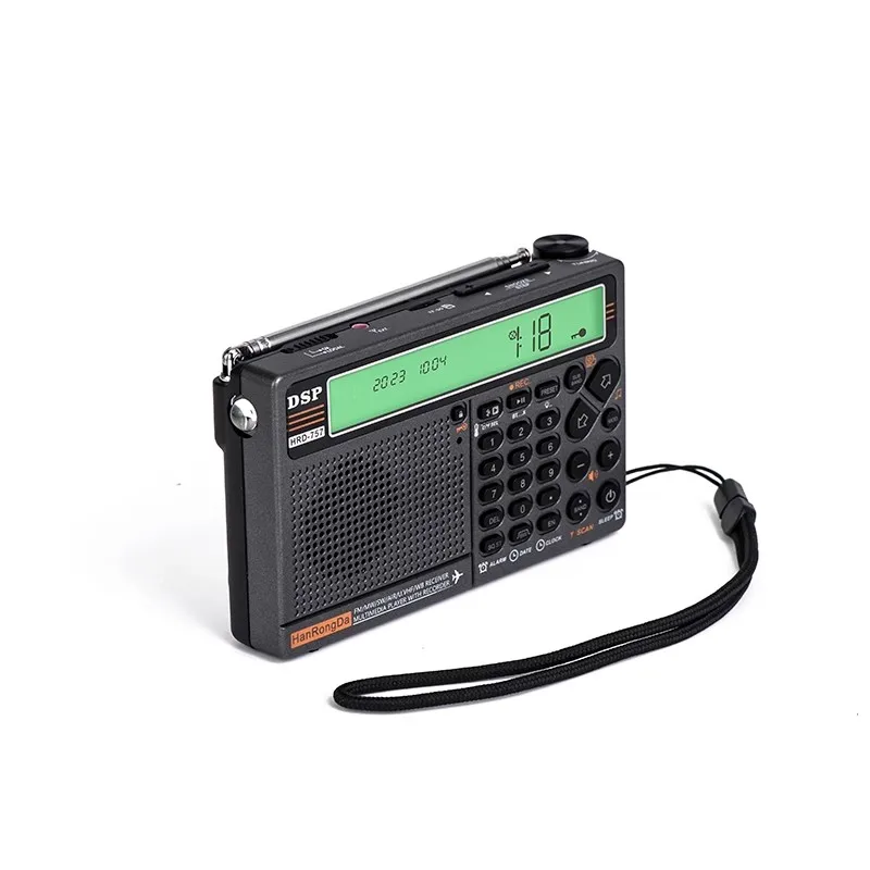 Hanrongda Hrd-757 English Radio Fm Bluetooth All-Band Radio Fm Two Ips Screen With Card Aux In Play emergency Large Battery Gift