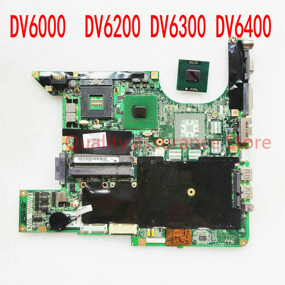 

434723-001 434725-001 для ноутбука HP Pavilion DV6000 DV6300 DV6200 DV6400 DV6500 DV6700 материнская плата 945GM DDR2 Бесплатный ЦП