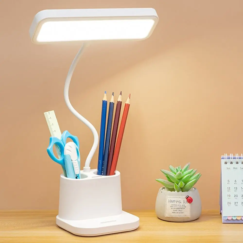 

Convenient Adjustable Penholder Desk Lamp Eye Protection 3 Colors Bedroom Table Lamp Touch Control Non-slip Night Light Student