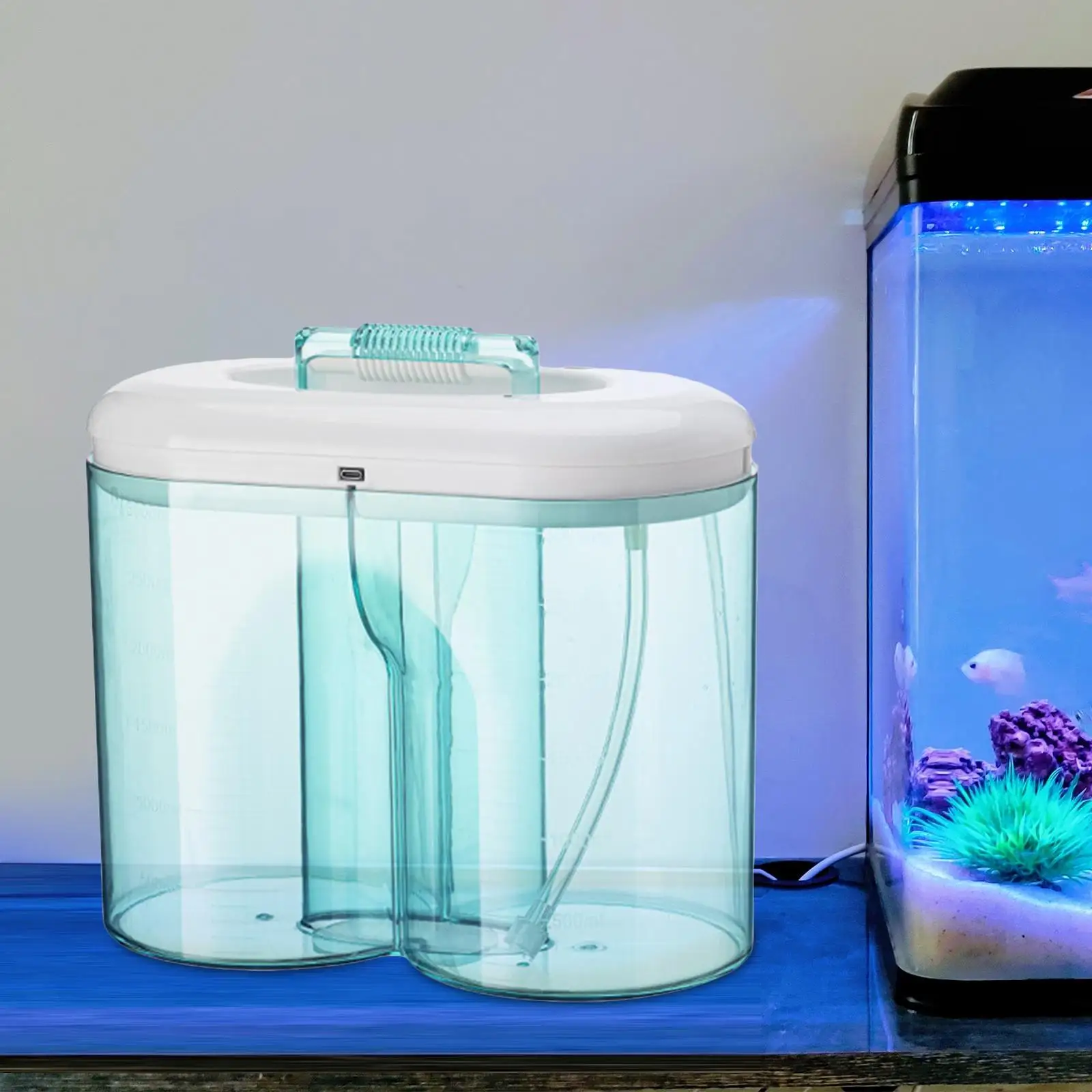 

Fish Tank Water Exchanger 3000ml Sand Washer Aquarium Water Changer for Desktop Coffee Table Living Rooms Offices Dresser