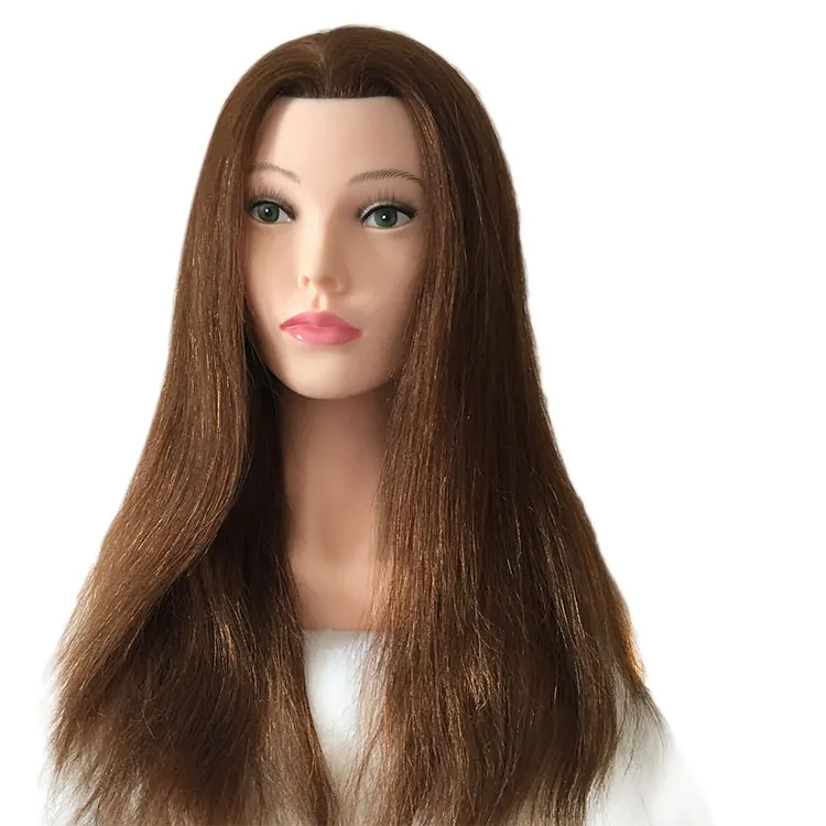 Real Human Hair Salon Practice Hairdresser Hair Cut Training Head Mannequin Dummy Doll Head With Shoulders